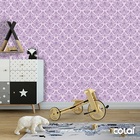 Papel De Parede Adesivo Lavável Abstrato Púrpuro 15m