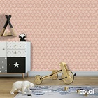 Papel De Parede Adesivo Lavável Abstrato Rosa Bebê 18m