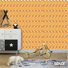 Papel De Parede Adesivo Lavável Amarelas E Laranjas 15m
