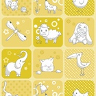 Papel De Parede Adesivo Lavável Animaizinhos 12m