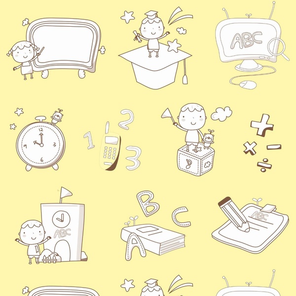 Papel De Parede Adesivo Lavável Apendizado Amarelo 15m