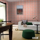 Papel De Parede Adesivo Lavável Arabesco Rosa E Bordô 9m