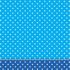 Papel De Parede Adesivo Lavável Azul Com Bolas Brancas 15m