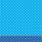 Papel De Parede Adesivo Lavável Azul Com Bolas Brancas 6m