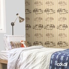 Papel De Parede Adesivo Lavável Azul Com Bolas Brancas 9m