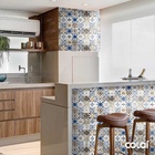 Papel De Parede Adesivo Lavável Azulejo Hidráulico 6m