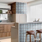 Papel De Parede Adesivo Lavável Azulejo Mosáico 3m