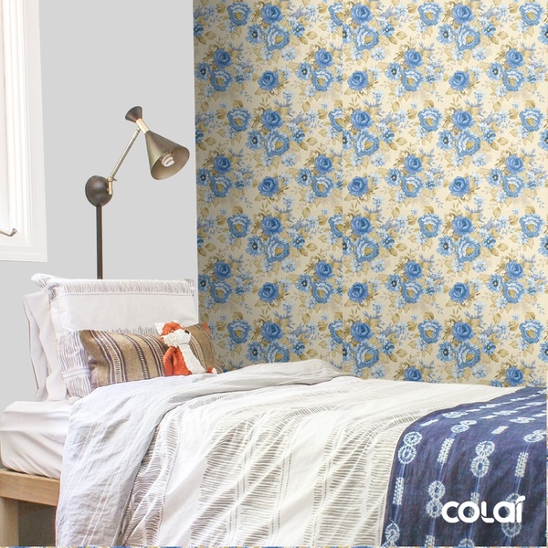 Papel De Parede Adesivo Lavável Azulzinha 3m