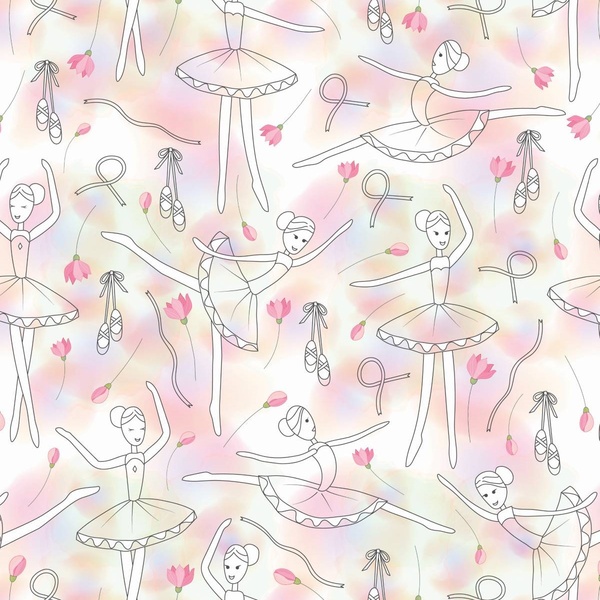 Papel De Parede Adesivo Lavável Bailarina Jovial