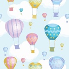 Papel De Parede Adesivo Lavável Balões Coloridos