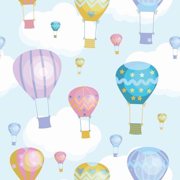 Papel De Parede Adesivo Lavável Balões Coloridos