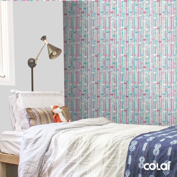 Papel De Parede Adesivo Lavável Balões De Coração  9m