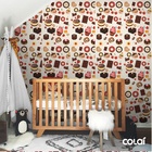 Papel De Parede Adesivo Lavável Bolos 15m