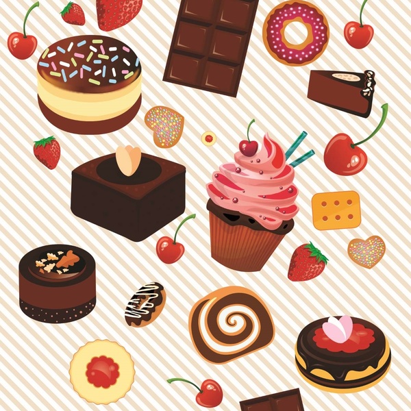 Papel De Parede Adesivo Lavável Bolos 3m