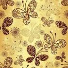 Papel De Parede Adesivo Lavável Borboletas Douradas 6m