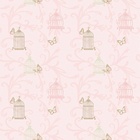 Papel De Parede Adesivo Lavável Borboletas E Gaiolas 18m