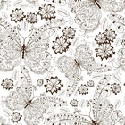 Papel De Parede Adesivo Lavável Borboletas Retrô 9m