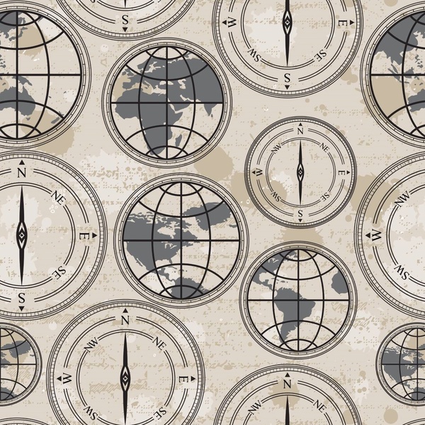 Papel De Parede Adesivo Lavável Bússola 3m