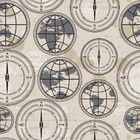 Papel De Parede Adesivo Lavável Bússola 6m