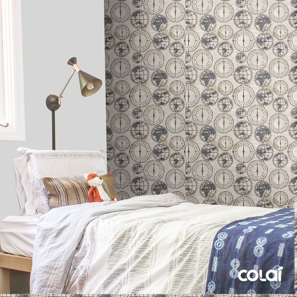 Papel De Parede Adesivo Lavável Bússola 6m