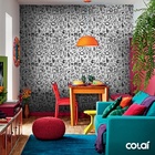 Papel De Parede Adesivo Lavável Café De Fundo Branco 3m