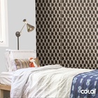 Papel De Parede Adesivo Lavável Capitone 3d Cinza Chumbo 18m