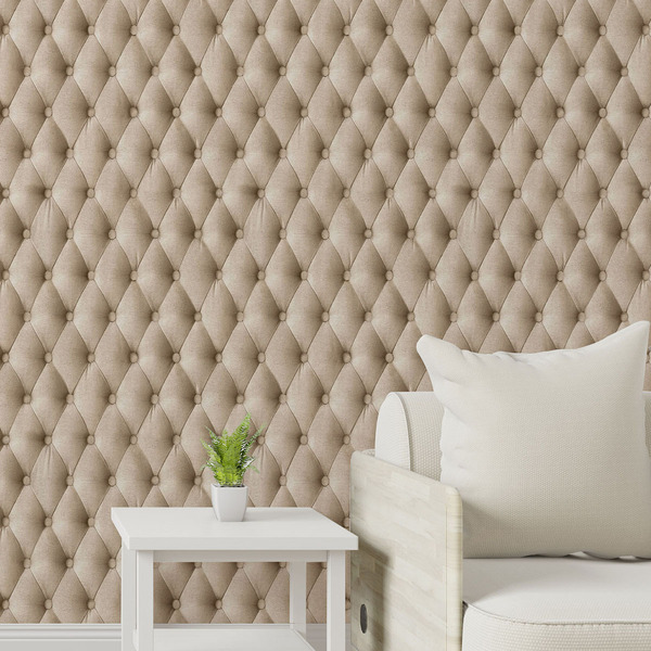 Papel De Parede Adesivo Lavável Capitone Areado