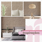 Papel De Parede Adesivo Lavável Capitone Bege Elegante Cabece