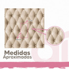 Papel De Parede Adesivo Lavável Capitone Bege Elegante Cabece