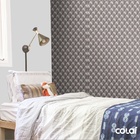 Papel De Parede Adesivo Lavável Capitone Chumbo 9m