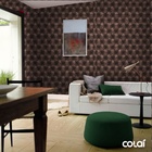 Papel De Parede Adesivo Lavável Capitone Marrom Escuro 15m