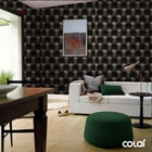 Papel De Parede Adesivo Lavável Capitone Preto