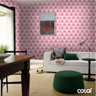 Papel De Parede Adesivo Lavável Capitone Rosa 6m