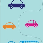 Papel De Parede Adesivo Lavável Carros Fundo Azul 15m