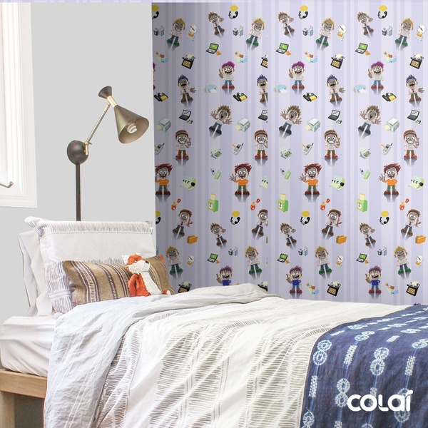 Papel De Parede Adesivo Lavável Cartooons 6m