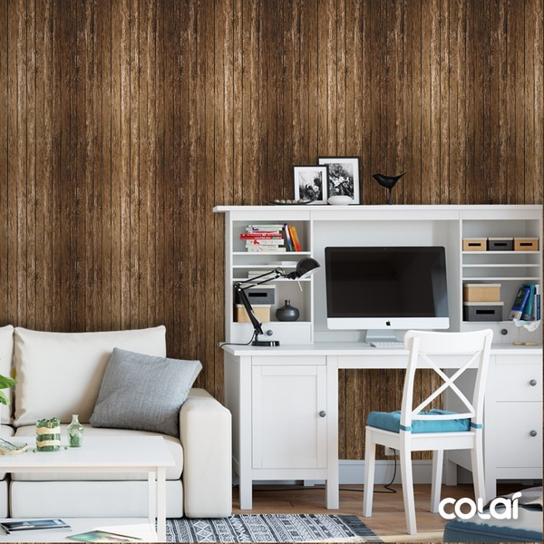 Papel De Parede Adesivo Lavável Cerca Retrô 12m