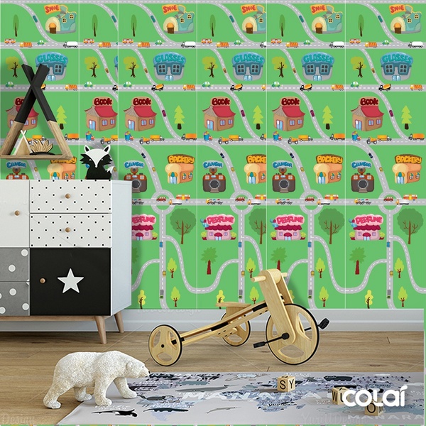 Papel De Parede Adesivo Lavável Cidade 12m