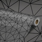 Papel De Parede Adesivo Lavável Cinza Escuro Vinilico 3m