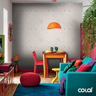 Papel De Parede Adesivo Lavável Círculos Abstratos 3m