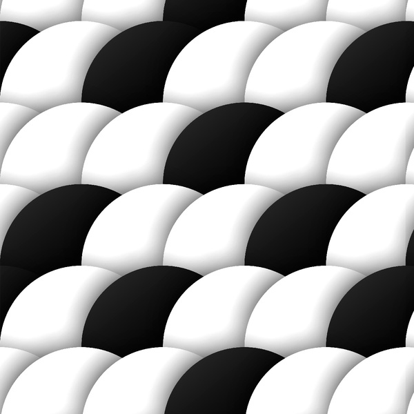 Papel De Parede Adesivo Lavável Circulos Branco E Preto 18m