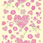 Papel De Parede Adesivo Lavável Coração Com Flores 15m