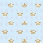 Papel De Parede Adesivo Lavável Coroa Com Fundo Azul 6m