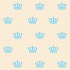 Papel De Parede Adesivo Lavável Coroas Azuis 6m