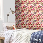 Papel De Parede Adesivo Lavável Corujas E Flores 15m