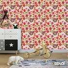 Papel De Parede Adesivo Lavável Corujas E Flores 15m