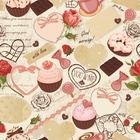 Papel De Parede Adesivo Lavável Cupcake 6m