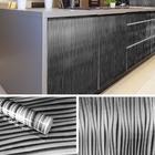 Papel De Parede Adesivo Lavavel Decor Onda Cinza Metalico