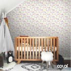 Papel De Parede Adesivo Lavável Digitais Coloridas 15m