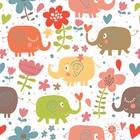 Papel De Parede Adesivo Lavável Elefantes Coloridos