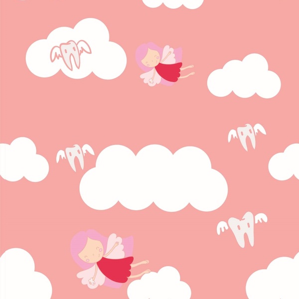 Papel De Parede Adesivo Lavável Fadas Do Dente 15m